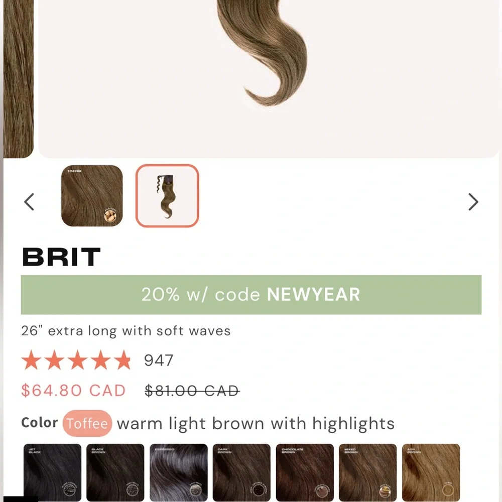 Ponytail extension - Picture 2 of 3